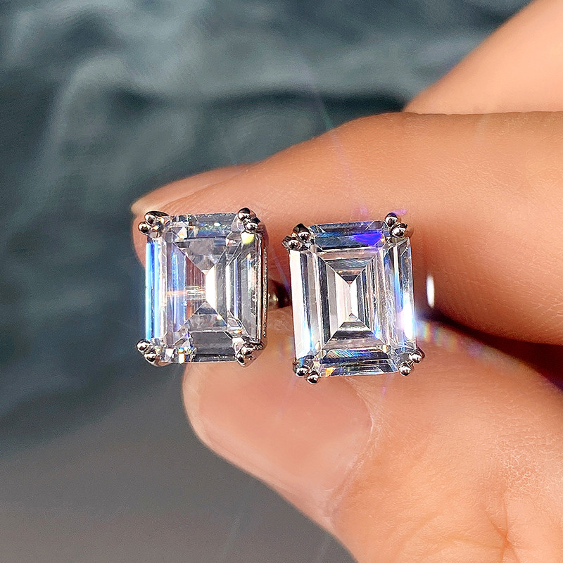 Women'S Accessories Jewelry Sale - Huitan Geometric Square Cubic Zirconia Crystal