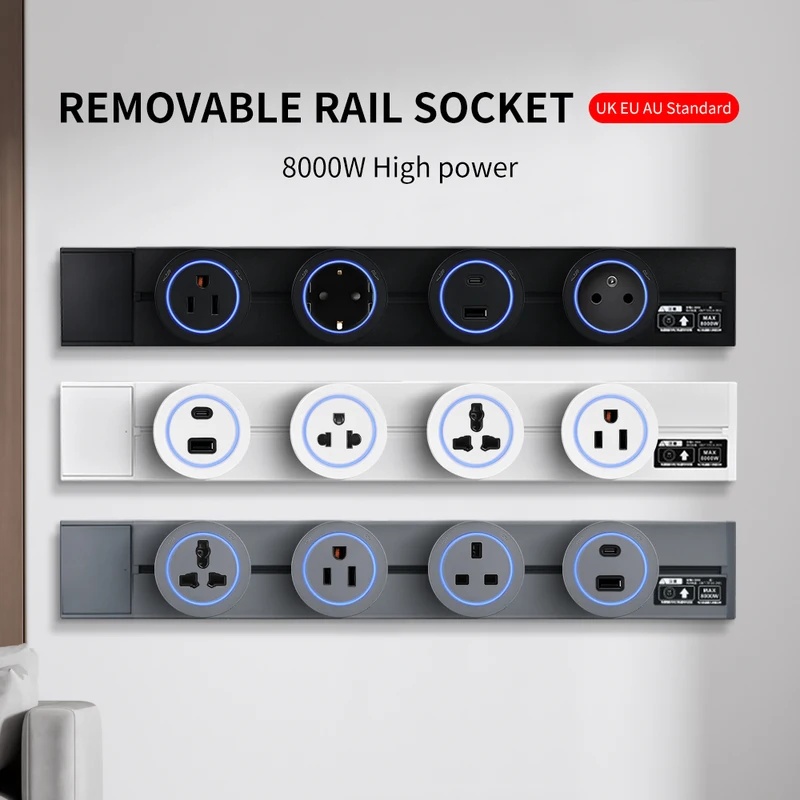 Women Accessories In Uk - White Black Wall Power Track Socket