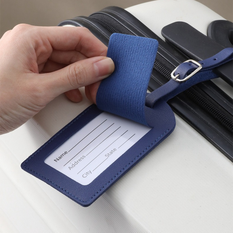 Women Men Luggage Tags PU Leat - Women Accessories Name recension och pris