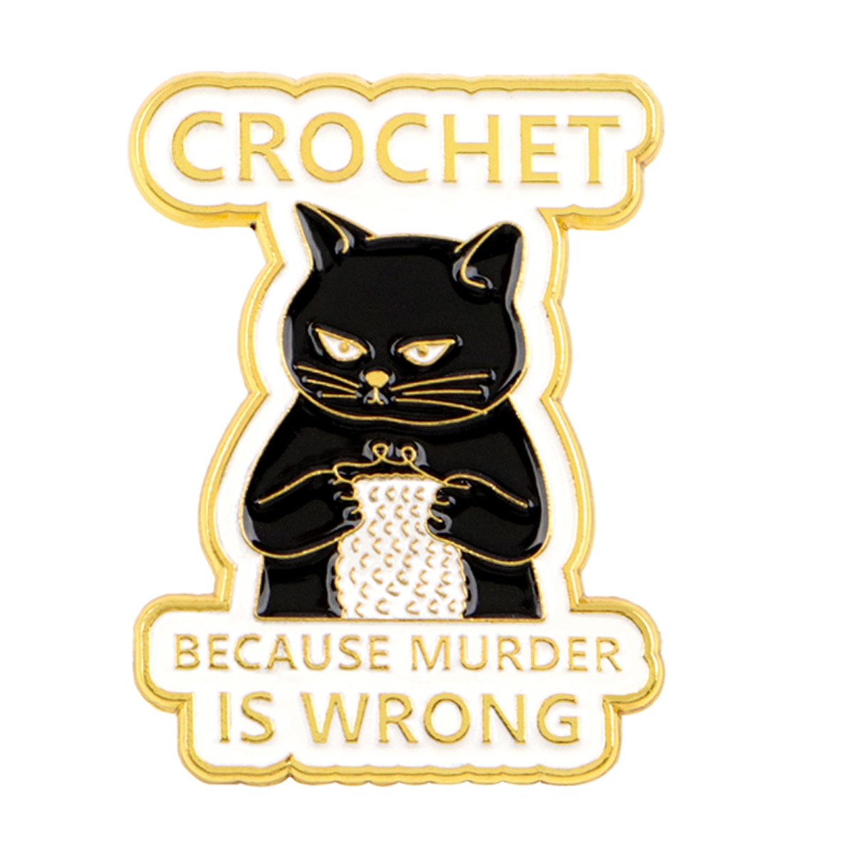 Cartoon Black Cat Crochet Enam - Women Accessories Picture recension och pris