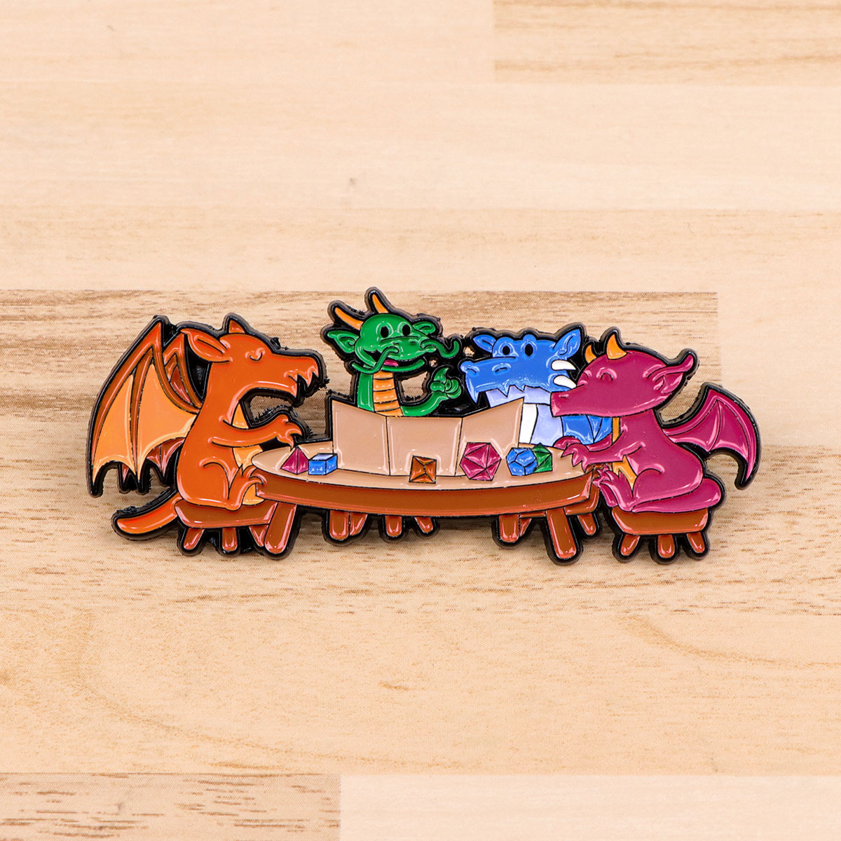 Game Dice Enamel Pin Dragon Ba - Women Accessories Picture recension och pris