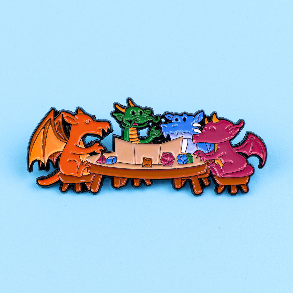 Game Dice Enamel Pin Dragon Ba - Women Accessories Picture recension och pris