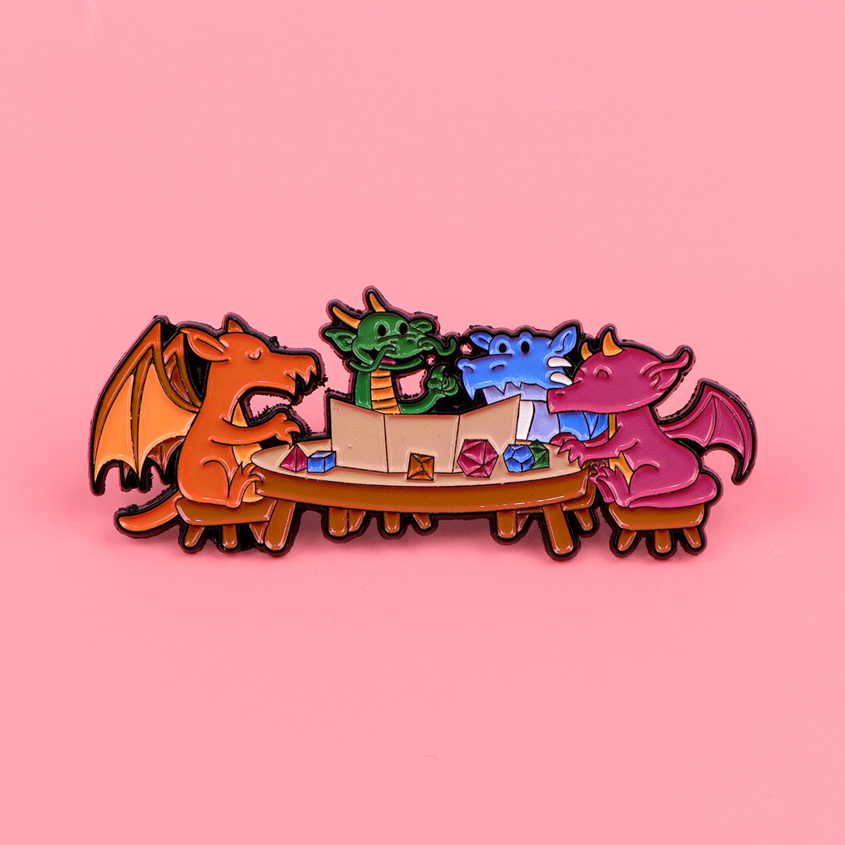 Game Dice Enamel Pin Dragon Ba - Women Accessories Picture recension och pris