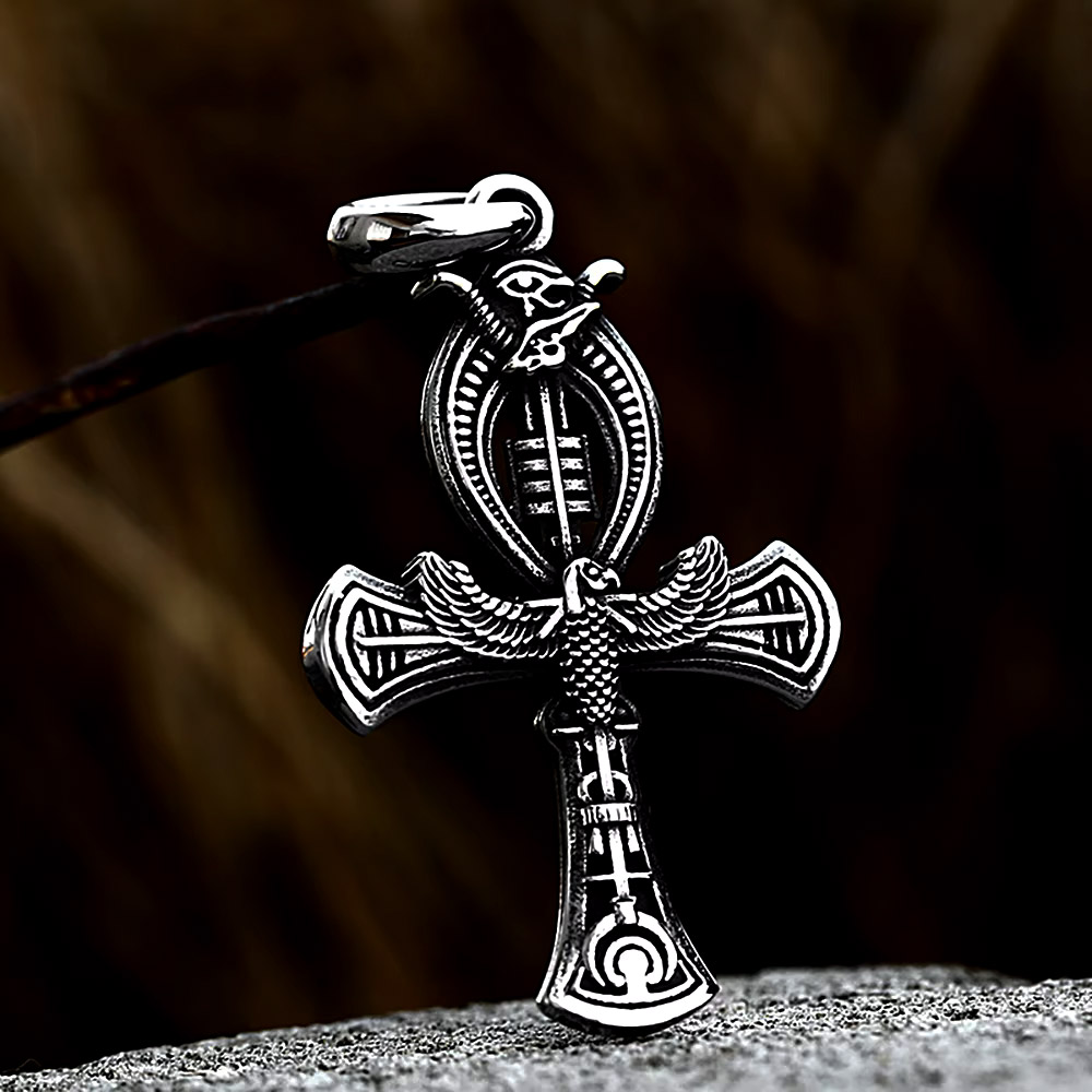 Retro Eagle Ankh Cross Stainle - Women'S Egyptian Accessories recension och pris