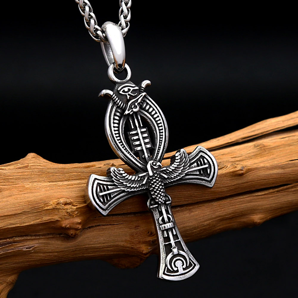 Retro Eagle Ankh Cross Stainle - Women'S Egyptian Accessories recension och pris