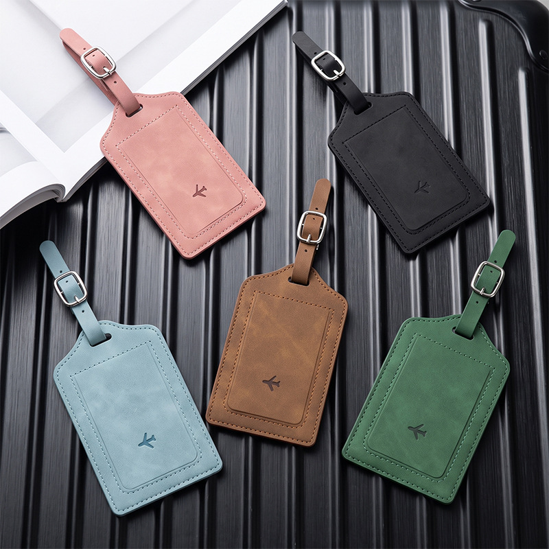 1PC PU Leather Luggage Tag Wom - Women Accessories Name recension och pris