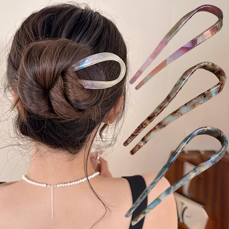 U-Shaped Hair Sticks Acetate A - Women Accessories Trending recension och pris